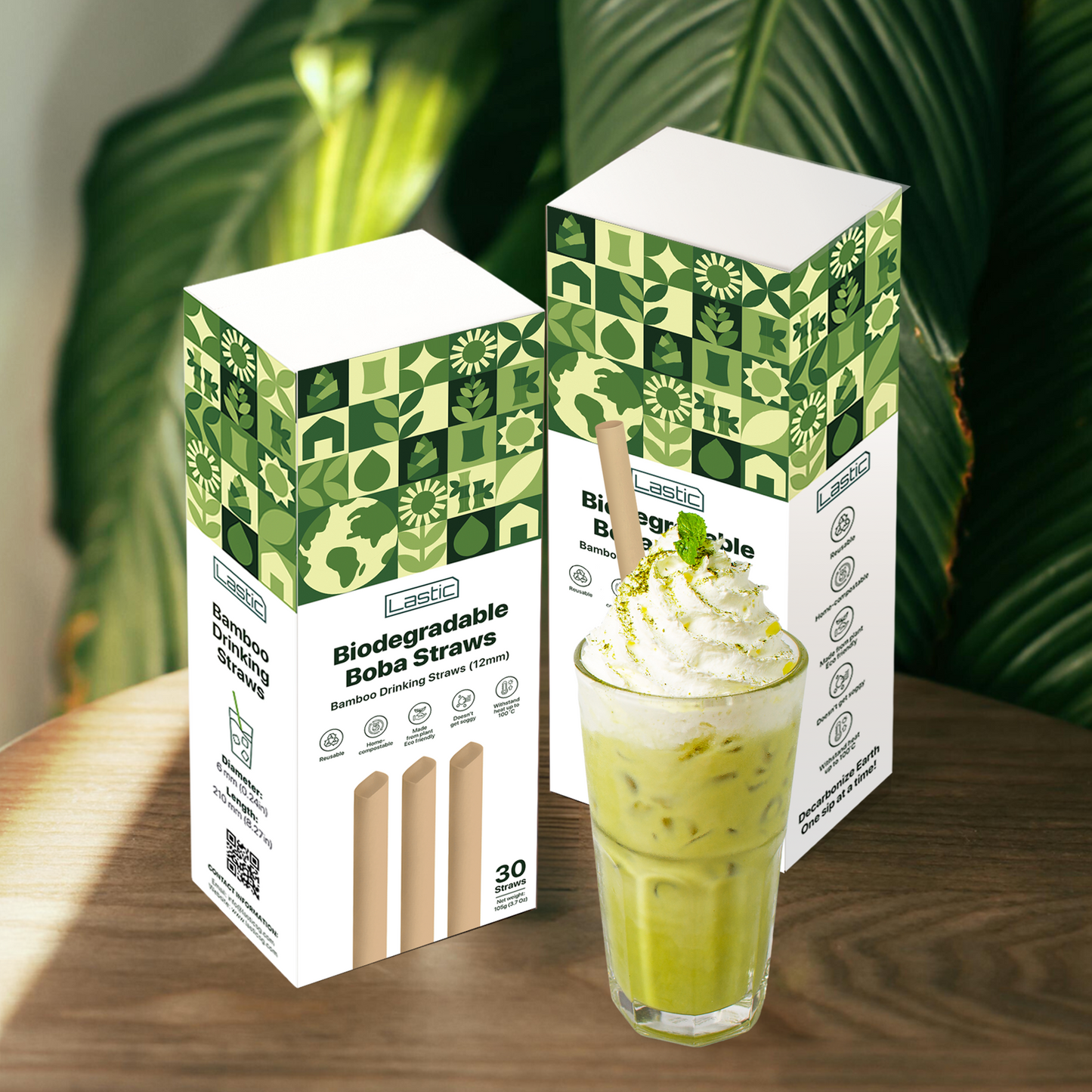 Lastic Biodegradable 12mm (Boba) Straws