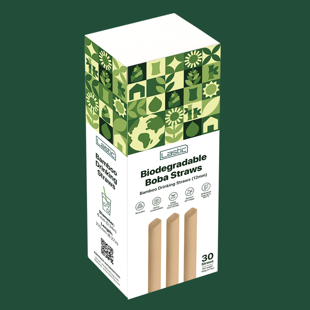 Lastic Biodegradable 12mm (Boba) Straws