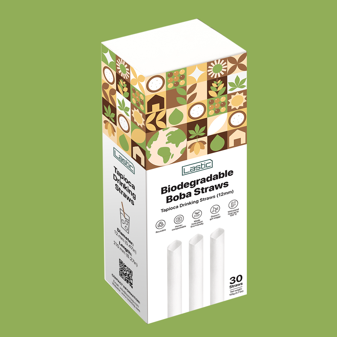 Lastic Biodegradable 12mm (Boba) Straws